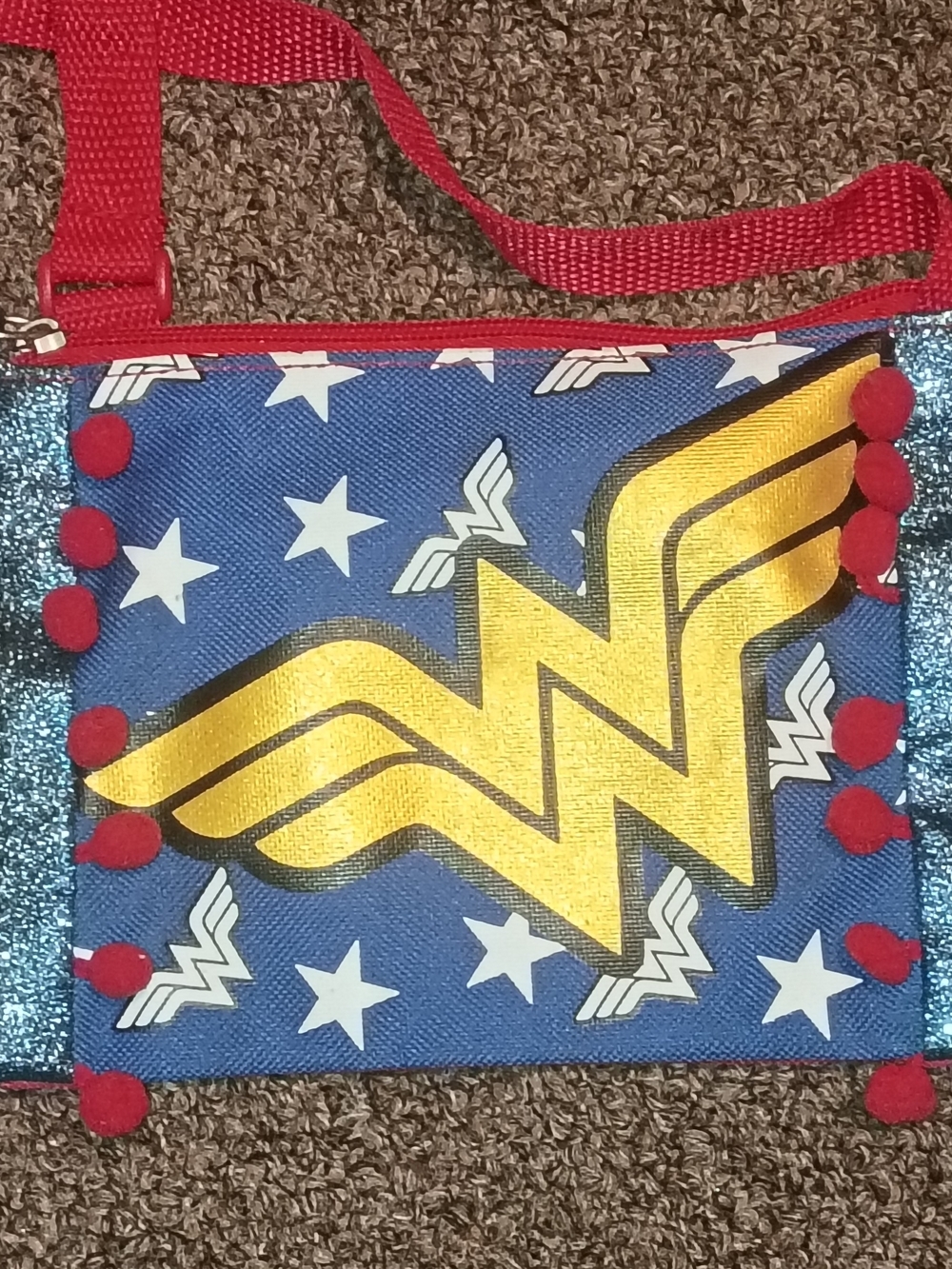 Wonder Woman Blue & Gold Crossbody Bag